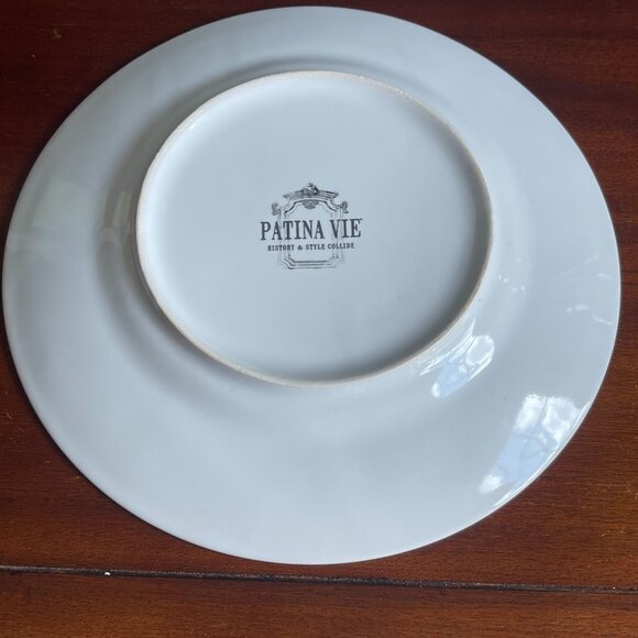 7 Anthropologie Patina Vie History Style Fawn Floral Vintage Meadow Salad Plates - Picture 3 of 4